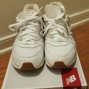 New Balance White and Tan